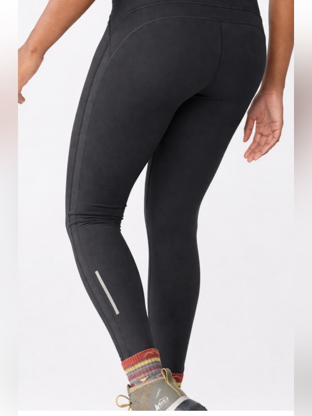 REI Co-op Active Pursuits Tights Womens Medium Black Ribbed Hiking Gorpcore